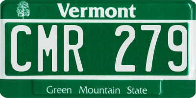 VT license plate CMR279