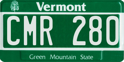VT license plate CMR280