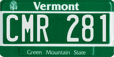 VT license plate CMR281