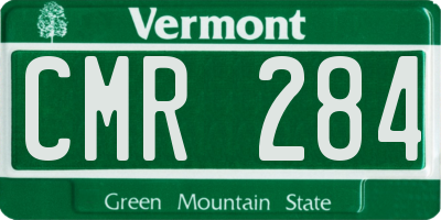 VT license plate CMR284