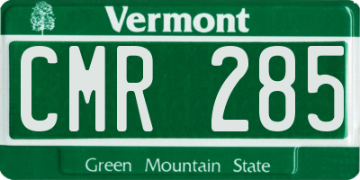 VT license plate CMR285