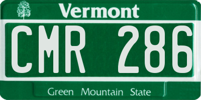 VT license plate CMR286