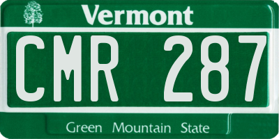 VT license plate CMR287