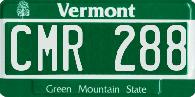 VT license plate CMR288