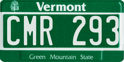 VT license plate CMR293