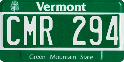 VT license plate CMR294