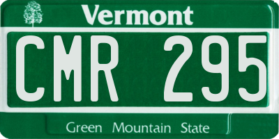 VT license plate CMR295