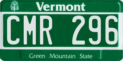VT license plate CMR296