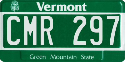 VT license plate CMR297