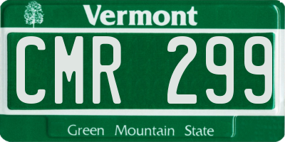 VT license plate CMR299