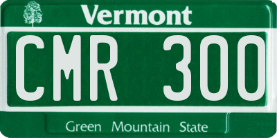 VT license plate CMR300