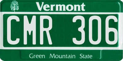 VT license plate CMR306