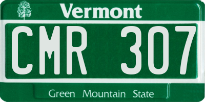 VT license plate CMR307