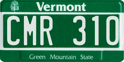 VT license plate CMR310