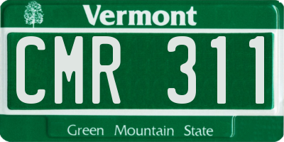 VT license plate CMR311