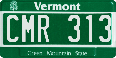 VT license plate CMR313