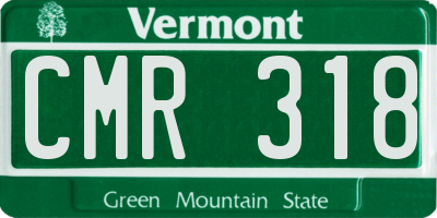 VT license plate CMR318