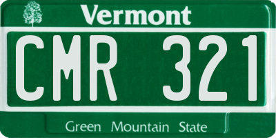 VT license plate CMR321
