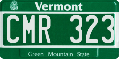 VT license plate CMR323