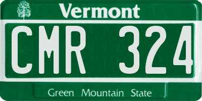 VT license plate CMR324