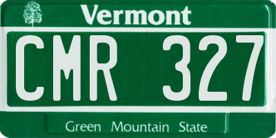 VT license plate CMR327