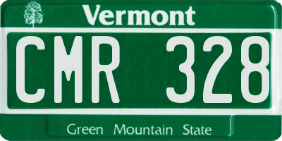 VT license plate CMR328