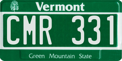 VT license plate CMR331
