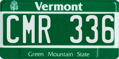VT license plate CMR336