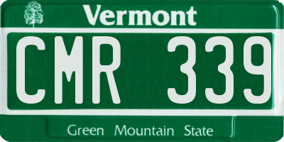 VT license plate CMR339