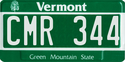 VT license plate CMR344