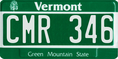 VT license plate CMR346