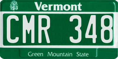 VT license plate CMR348