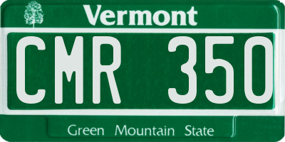 VT license plate CMR350
