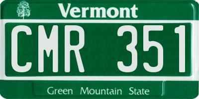 VT license plate CMR351