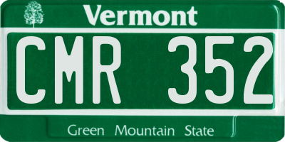 VT license plate CMR352
