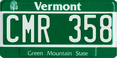 VT license plate CMR358