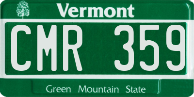 VT license plate CMR359