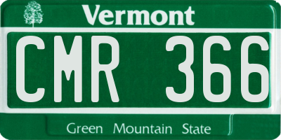VT license plate CMR366