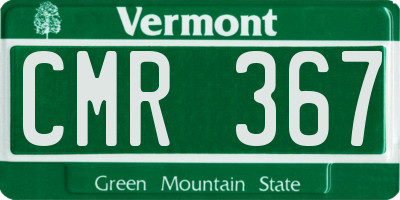 VT license plate CMR367