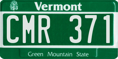 VT license plate CMR371
