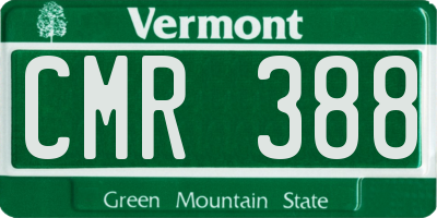 VT license plate CMR388