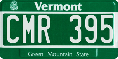 VT license plate CMR395