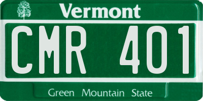 VT license plate CMR401