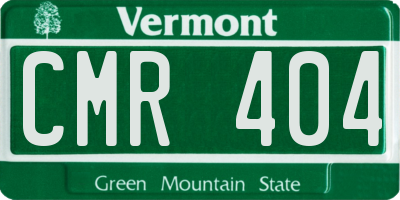 VT license plate CMR404