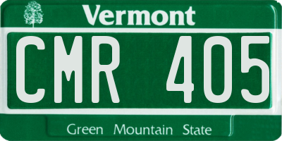 VT license plate CMR405