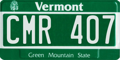 VT license plate CMR407