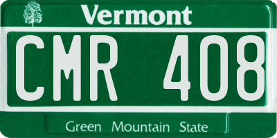 VT license plate CMR408