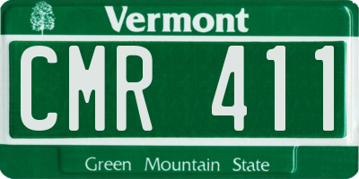VT license plate CMR411
