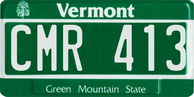 VT license plate CMR413