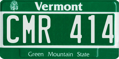 VT license plate CMR414